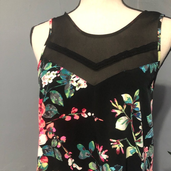 EXPRESS | DRESS | KNEE LENGTH | BLACK FLORAL - Picture 2 of 5